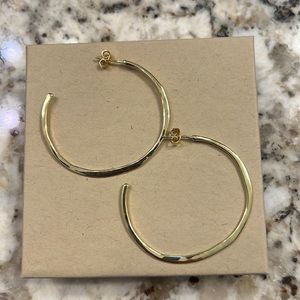 Gorjana Arc Large Gold Hammered Hoops